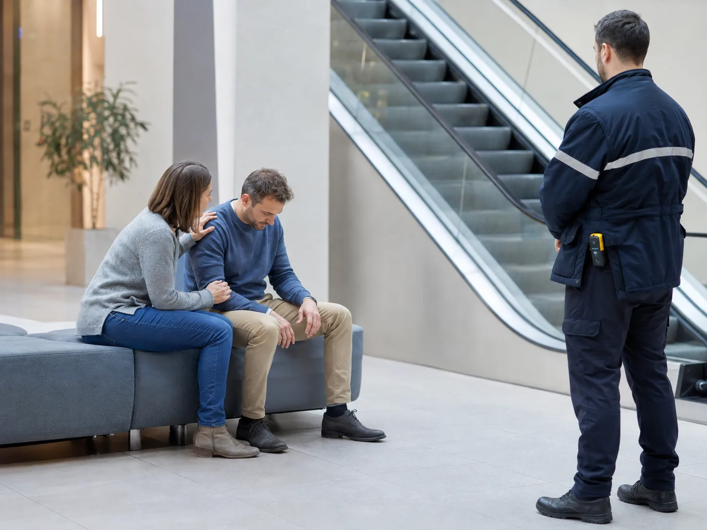 Escalator dans un lieu public